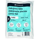 Spokar zakrývací fólie na malování, 5 µ, 20 m2, 4 × 5 m, 3 ks – HobbyKompas.cz