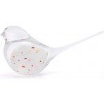 Artcristal Bohemia Skleněný ptáček 03 Bílá / Červená,, 15 cm | České hutní sklo – Hledejceny.cz