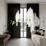 3D dekorační závěs s řasící páskou 27 ORCHIDEJ 2x160x250 cm MyBestHome – Hledejceny.cz