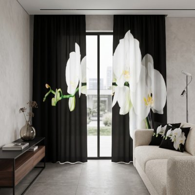 3D dekorační závěs s řasící páskou 27 ORCHIDEJ 2x160x250 cm MyBestHome – Hledejceny.cz