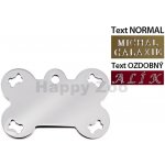 QUICK TAG gravírovací známka chromová kost s výřezy kostiček L – Sleviste.cz