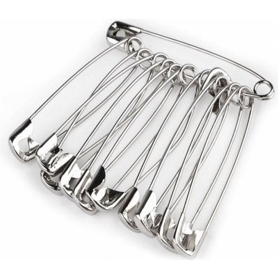 Spínací špendlíky délka 55 mm, střední, barva nikl – Zboží Mobilmania