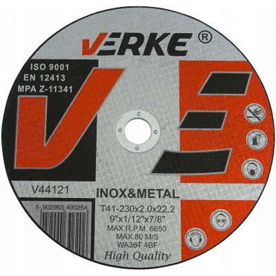 Verke Řezný kotouč 230 x 2,0 x 22,2 mm V44121 – Sleviste.cz