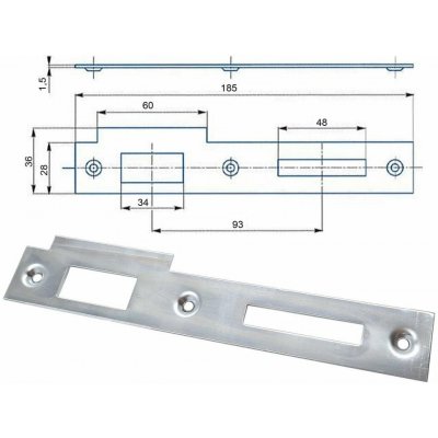Hobes levý protiplech 2/2 185/28 BZn 100089 – Sleviste.cz