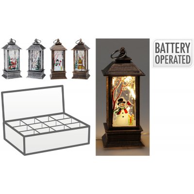KOOPMAN Lucerna s LED svíčkou 12 cm a postavičkou (4 designy /cena 1ks) – Hledejceny.cz