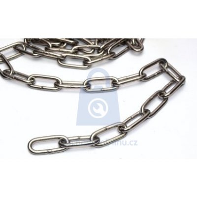 Řetěz dlouhý článek DIN 763/5685C, nerez A4 5 x 35 mm 1 m – Zboží Dáma