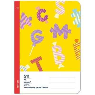 Optys Školní sešit 511 Písmena A5 linkovaný s 2 pomocnými linkami – Zboží Mobilmania