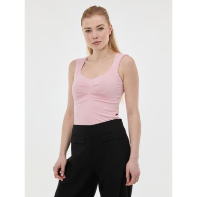 Orsay dámské tílko s řasením Světle růžové – Sleviste.cz