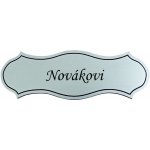 Jmenovka S16 120x40mm stříbrná broušená – Zboží Dáma