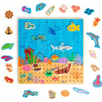 Bigjigs Toys Provlékací deska moře – Zboží Mobilmania