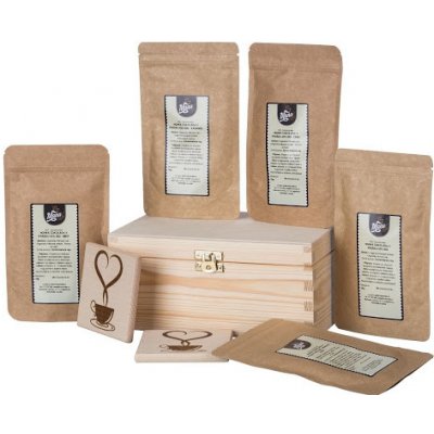 ČistéDřevo Dárková dřevěná krabička - Sada horkých čokolád – Zboží Mobilmania