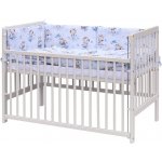 Scarlett postýlka Fiki bílá s kompletní modrou výbavou 120 x 60 cm – Zboží Mobilmania