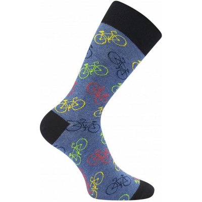 Vzorované módní barevné ponožky s motivem kola