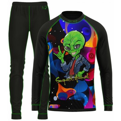 Suspect Animal set dětského funkčního prádla ALIEN Bamboo Heavy černá – Zbozi.Blesk.cz