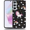 Pouzdro a kryt na mobilní telefon Samsung Picasee silikonové Samsung Galaxy A35 5G Unicorn star heaven černé