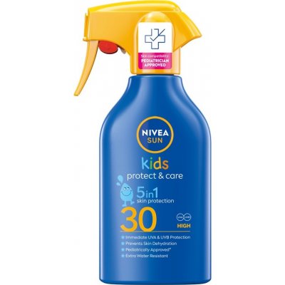 Nivea Sun Kids Protect & Care SPF30 5v1 spray na opalování 270 ml – Sleviste.cz