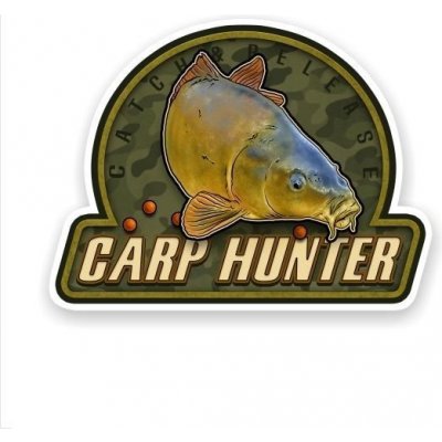 4anglersdesign Rybářská samolepka na auto Carp Hunter & Catch and Release