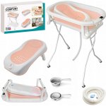 Orsetto Skládací vanička se stojanem a lehátkem růžová – Sleviste.cz