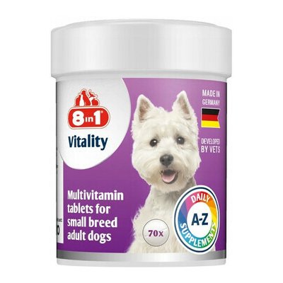 8in1 Vitality Multivitamin pro psy malých ras 70 tbl – Hledejceny.cz