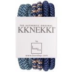KKNEKKI Gumička do vlasů Kknekki Slim no. 1 – set 6 ks, modrá barva, textil – Zboží Dáma