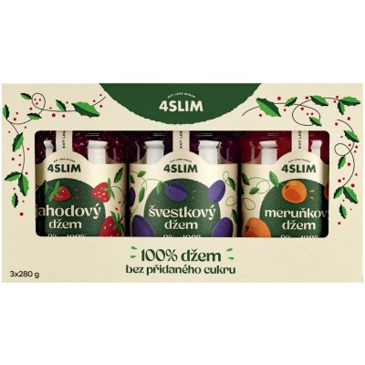 4Slim Vánoční balení - multipack 3 ks 100% džem (3 x 280 g) – Zboží Dáma