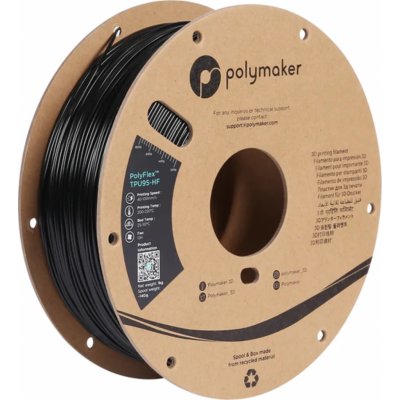 Polymaker PolyFlex TPU95-HF Black, 1,75 mm, 1 kg – Zboží Mobilmania