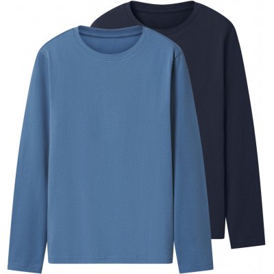 Esmara Kids chlapecké triko s dlouhými rukávy 2 kusy navy modrá / modrá – Zbozi.Blesk.cz