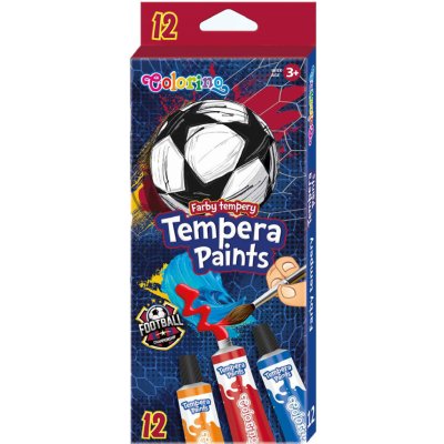 Colorino temperové barvy Fotbal 12 ml 12 barev – Zboží Dáma