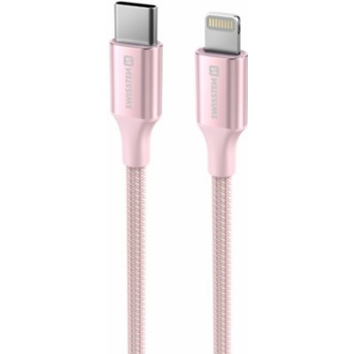 Swissten 71529205 USB-C / Lightning, 1,5m, růžový – Zboží Živě
