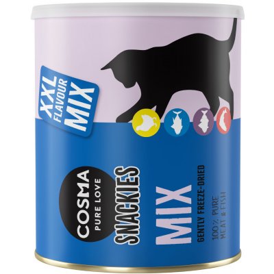 Cosma snackies XXL mrazem sušený snack pro kočky Maxi Tube mix 4 druhy 160 g