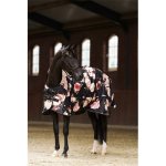 IRH Nepromokavá deka s fleecem AW 2025/26 Super Dry černá s kytkami – Sleviste.cz