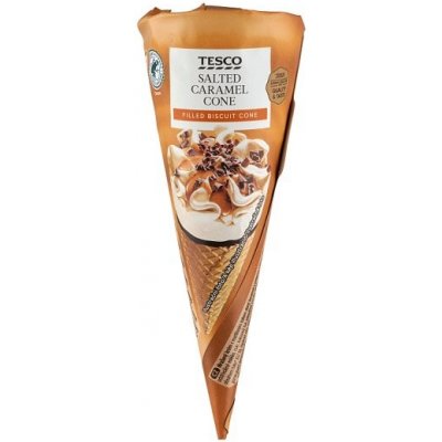 Tesco Mražený krém slaný karamel v oplatkovém kornoutu 120 ml – Hledejceny.cz