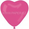 Balónek Nafukovací balónky tmavě růžové ve tvaru srdce