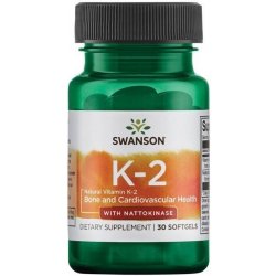 Swanson Vitamín K2 + Nattokinase 30 kapslí