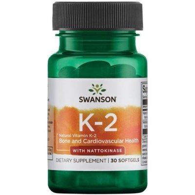 Swanson Vitamín K2 + Nattokinase 30 kapslí – Hledejceny.cz