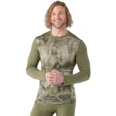 Smartwool Classic Thermal Merino Basic Layer Crew LS Winter Moss Forest – Zboží Mobilmania