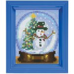 PixelHOBBY Obrázek s rámečkem 30 barev - sněhová koule – Sleviste.cz