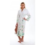 Vestis dámský župan s límcem JULIA 2151 0001 Bílá s květy bílá s květinovým vzorem – Zboží Dáma