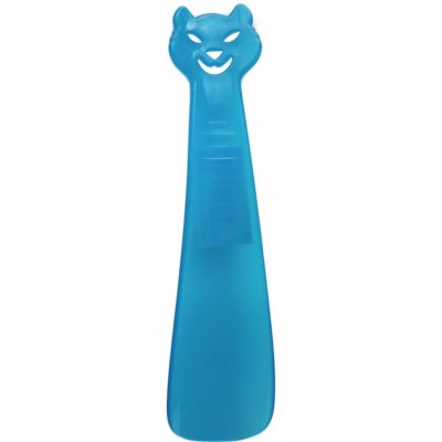 Obouvací lžíce Buble plastová 18 cm kočka modrá průsvitná – Zboží Dáma