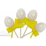 BD-TOVA Bílé vajíčko se žlutým věnečkem zápich 4 ks – Hledejceny.cz