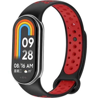 Eternico Sporty pro Xiaomi Smart Band 8 / 9 solid black and red APW-XMI8SP-SBR – Zboží Živě