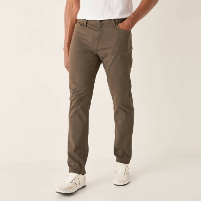 Kalhoty s 5 kapsami a pružným pasem béžová – Zboží Dáma