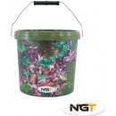 Rybářská krabička a box NGT Kbelík 10 l Camo Bucket With Metal Handle