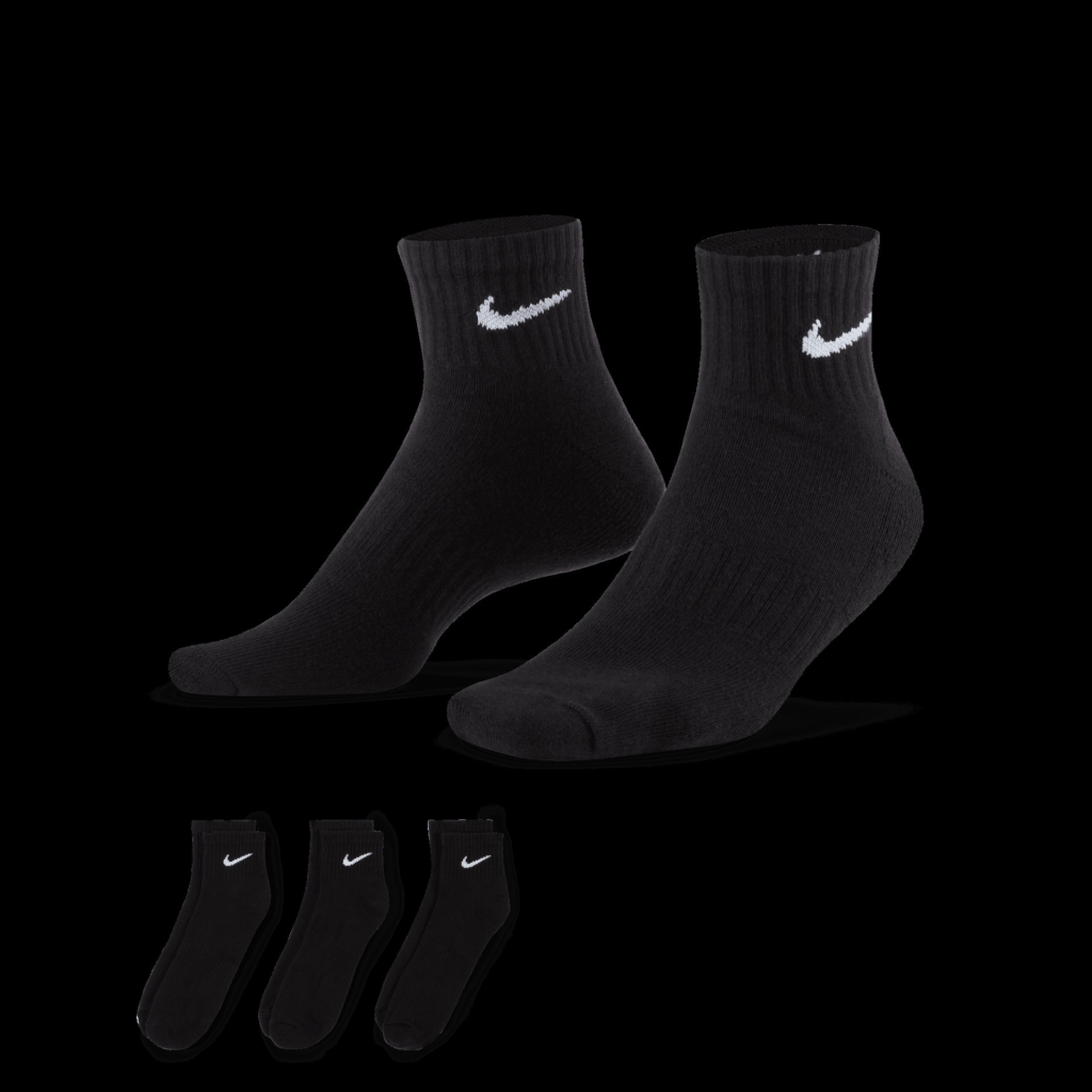 Nike U NK Everyday Cush Ankle 3 pack černé