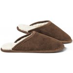 Kreibich&Fellhof kožešinové pantofle TRENDY čokoládová – Zboží Dáma