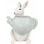 Dekorace králík s květináčkem ve tvaru konvičky 17*17*23 cm – Hledejceny.cz