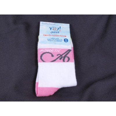 YO Ponožky Jazzy sport bílorůžové Athletic – Zboží Mobilmania