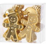 Ozdoby MagicHome Christmas, sada, 12 ks, 8 cm, perník, zlaté, na vánoční stromek – Hledejceny.cz
