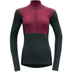 Devold Lauparen merino 190 Zip Neck Beetroot/Woods/Ink vínová