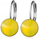 Swarovski Elements Rivoli stříbrné visací žluté kulaté 39140.3 Yellow Opal žlutá mléčná světlá žlutá – Hledejceny.cz